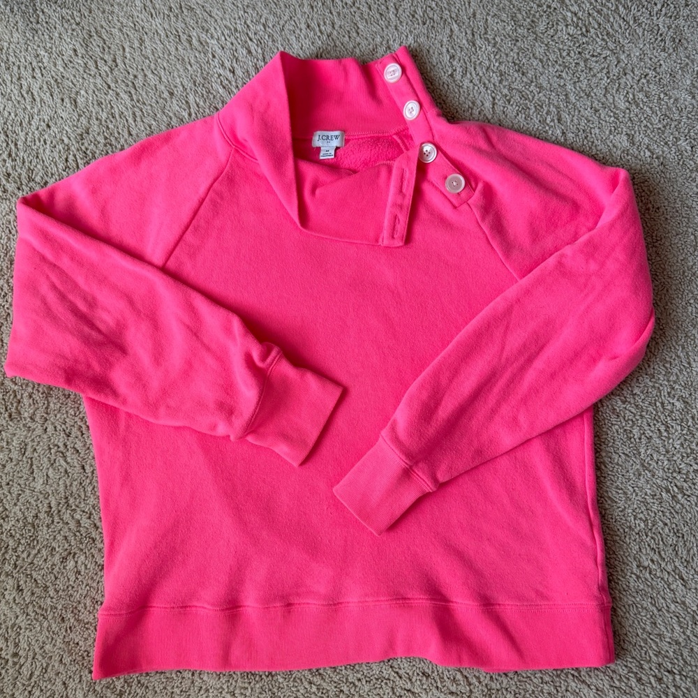 JCrew funnel collar button sweatshirt